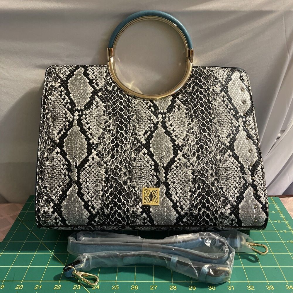 Kate Landry Womens Purse Bag Snakeskin Embossed  Tote Or Shoulder Carry NWOT